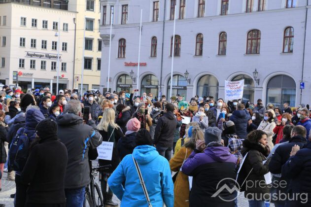 Mehrere Demos Gegen Corona-Maßnahmen In Augsburg