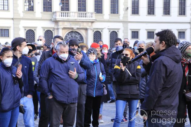 Mehrere Demos Gegen Corona-Maßnahmen In Augsburg