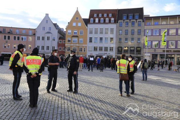 Mehrere Demos Gegen Corona-Maßnahmen In Augsburg