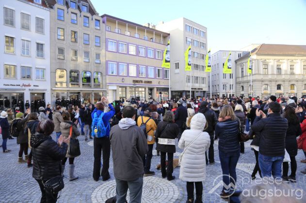 Mehrere Demos Gegen Corona-Maßnahmen In Augsburg