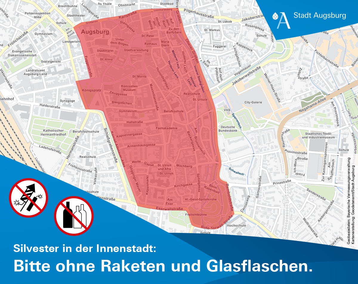 Feuerwerk Und Ansammlungen Sind Zu Silvester In Der Augsburger Innenstadt Verboten
