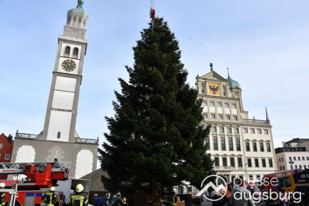 Alle Jahre Wieder | &Quot;Christbaum Für Alle&Quot; Wurde Für Den Augsburger Christkindlesmarkt Aufgestellt