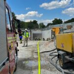 Großeinsatz der Feuerwehr auf Baustelle des SAP Garden in München