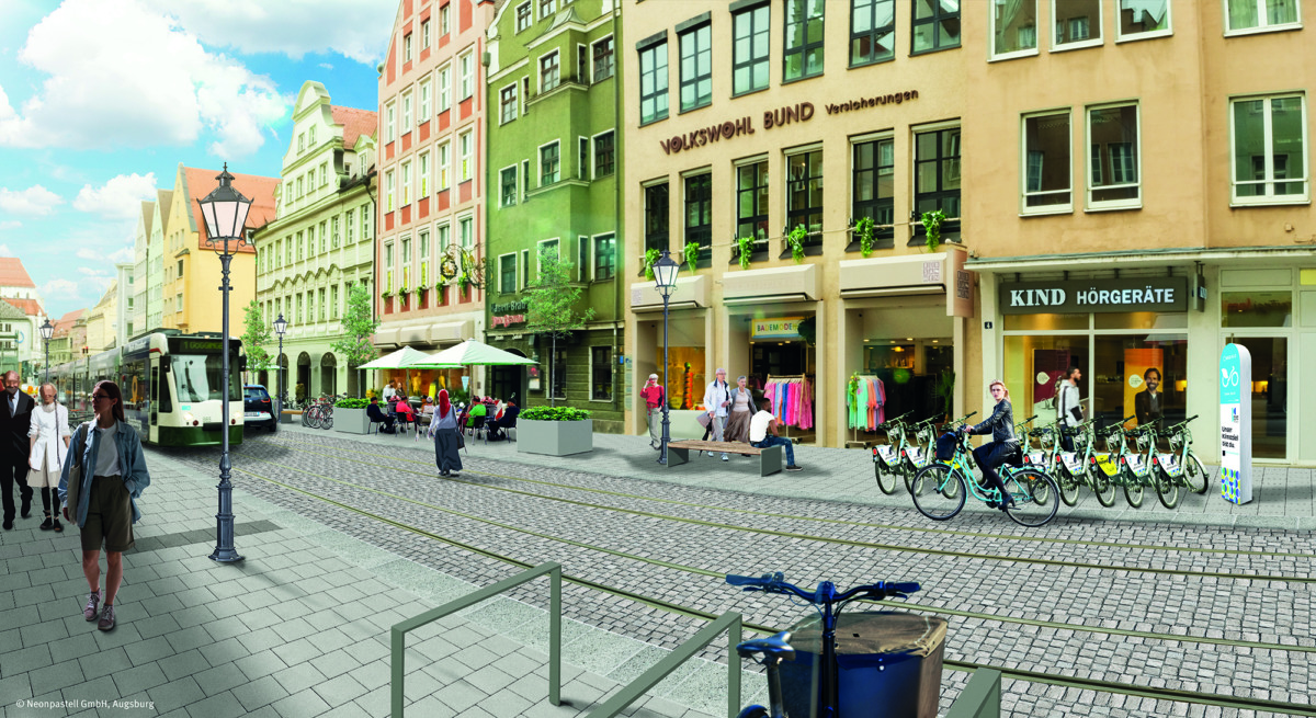 Die Augsburger Karolinenstraße wird umgestaltet – Baumaßnahmen beginnen in den Sommerferien
