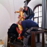 Zur Restaurierung: Augsburgs Turamichele auf Reisen