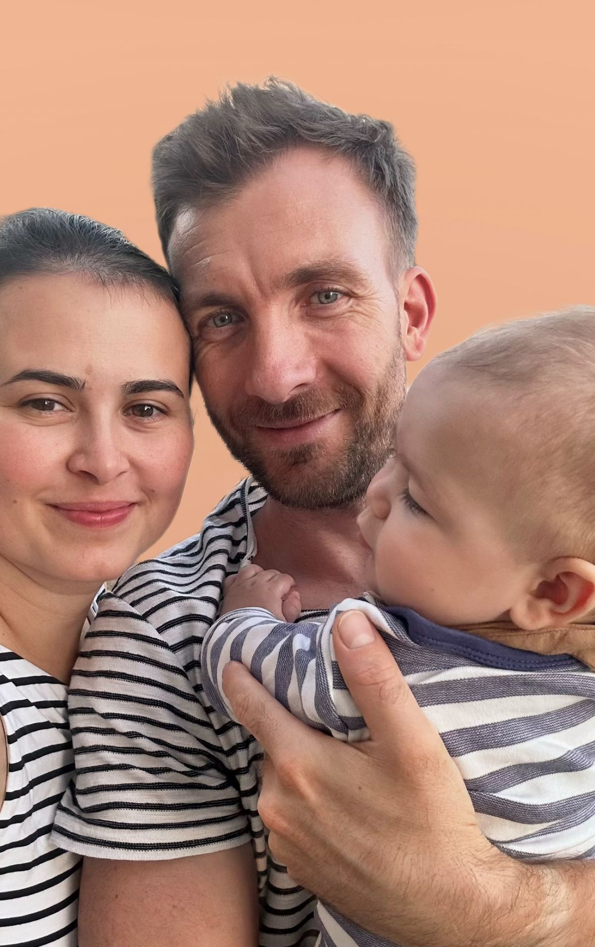 Chris mit seiner Familie auf einem Bild der DKMS.