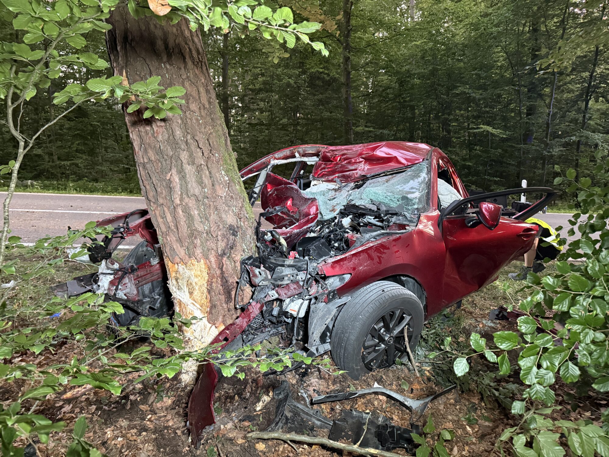 Schrobenhausen: 29-Jähriger prallt frontal gegen Baum und stirbt noch an der Unfallstelle