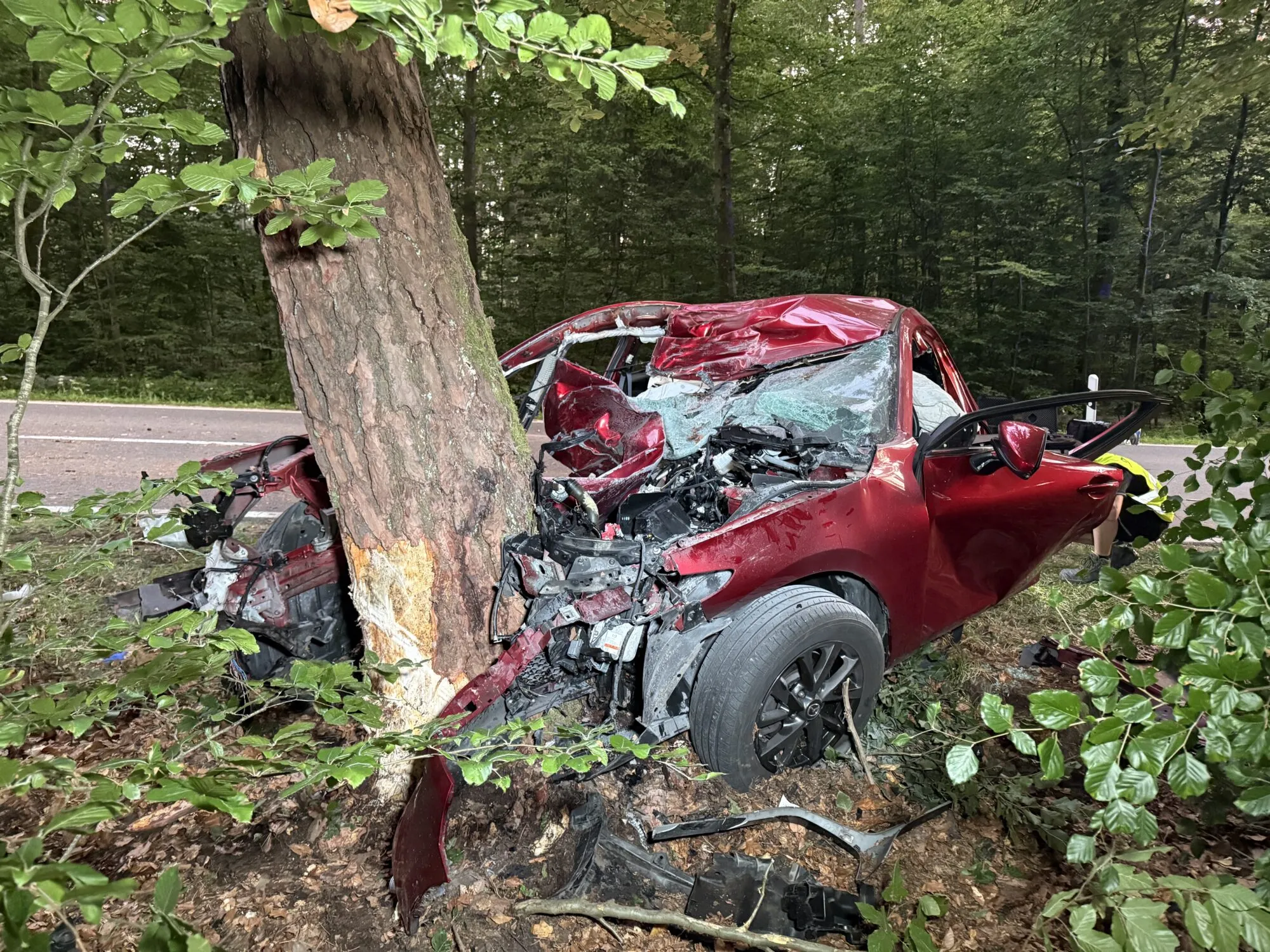 Schrobenhausen: 29-Jähriger prallt frontal gegen Baum und stirbt noch an der Unfallstelle