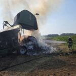 Großbrand auf Stoppelfeld in Augsburg-Göggingen