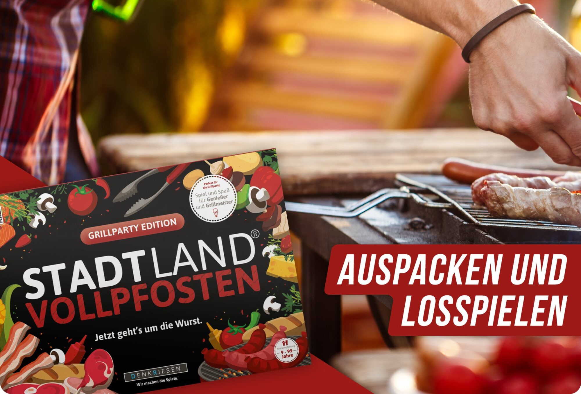 Ferientipp mit Gewinnspiel | Die neue „Stadt Land Vollpfosten – Grillparty Edition“ bringt Stimmung in jede Gartenrunde