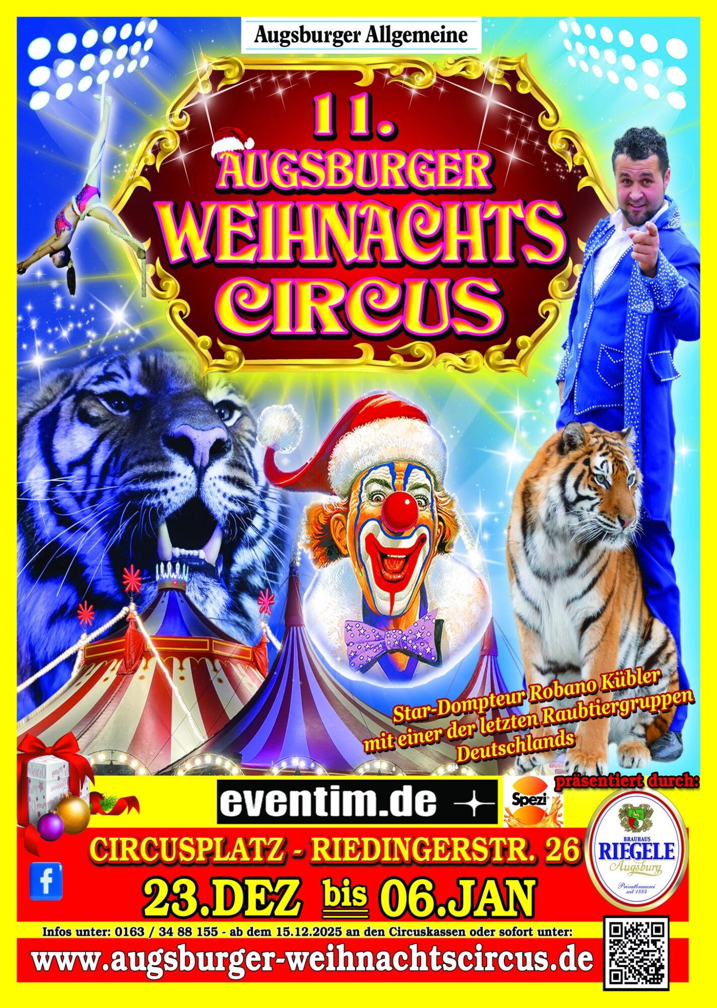 11. Augsburger Weihnachtscircus: Jubiläums-Edition 2025 Mit Internationalem Spitzenprogramm