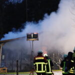 Gebäude des Waldkindergarten Egweil durch Feuer völlig zerstört