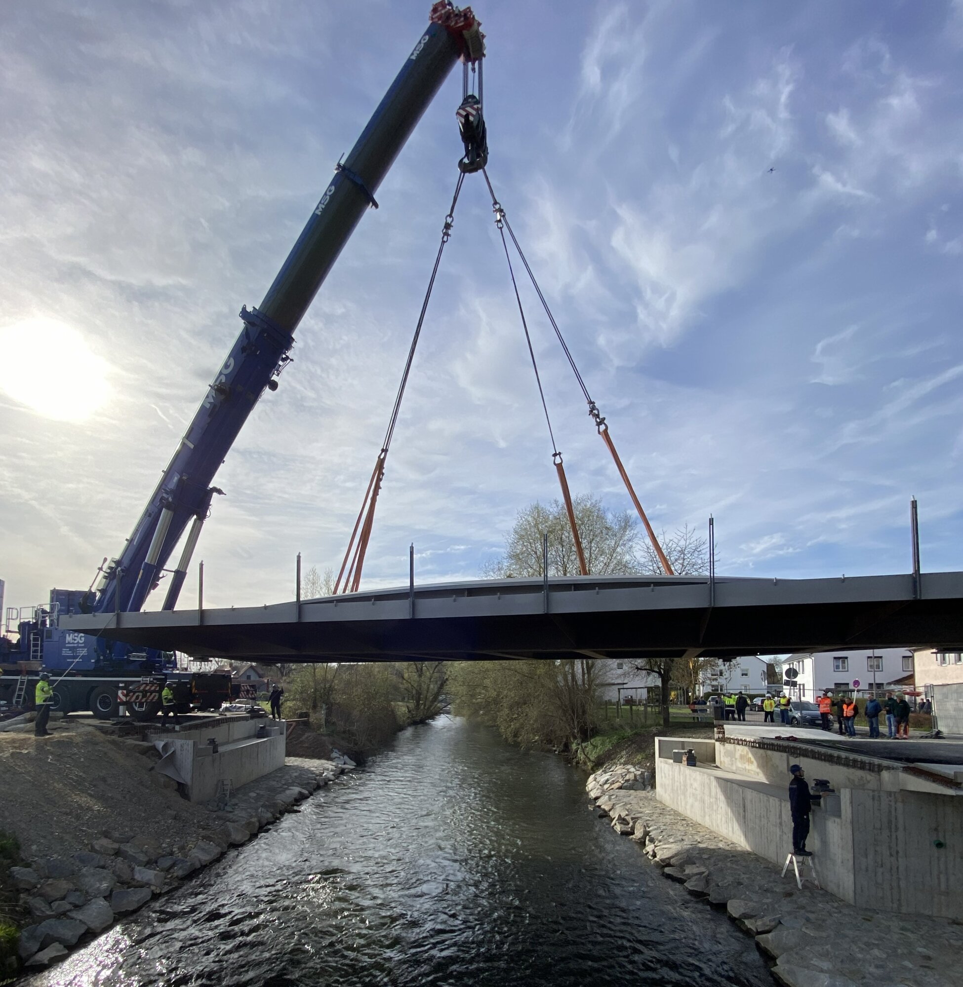 Neue Mindelbrücke in Jettingen-Scheppach nimmt Form an