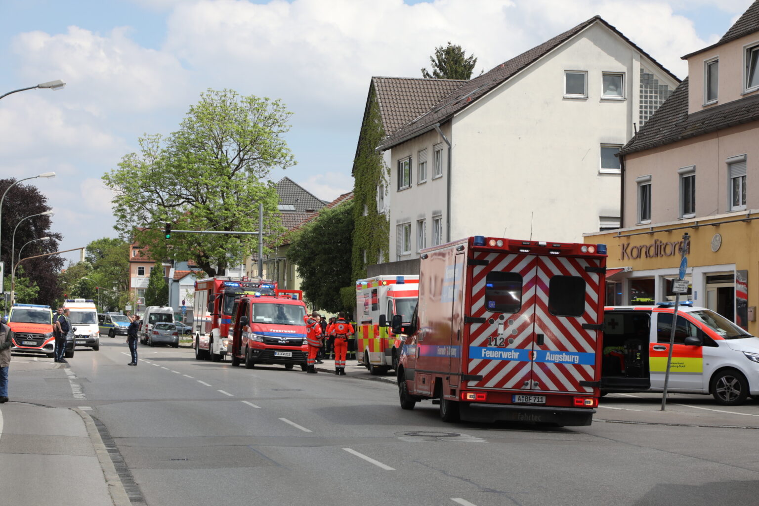 Brand in betreutem Wohnen in Augsburg-Haunstetten