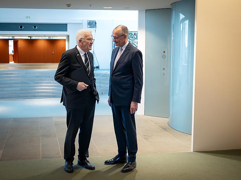 Kretschmann zu Abschiedsbesuch bei Merz