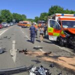 Schwerer Verkehrsunfall auf der B300 bei Vogelsang – Vier Schwerverletzte, Rettungswagen beteiligt
