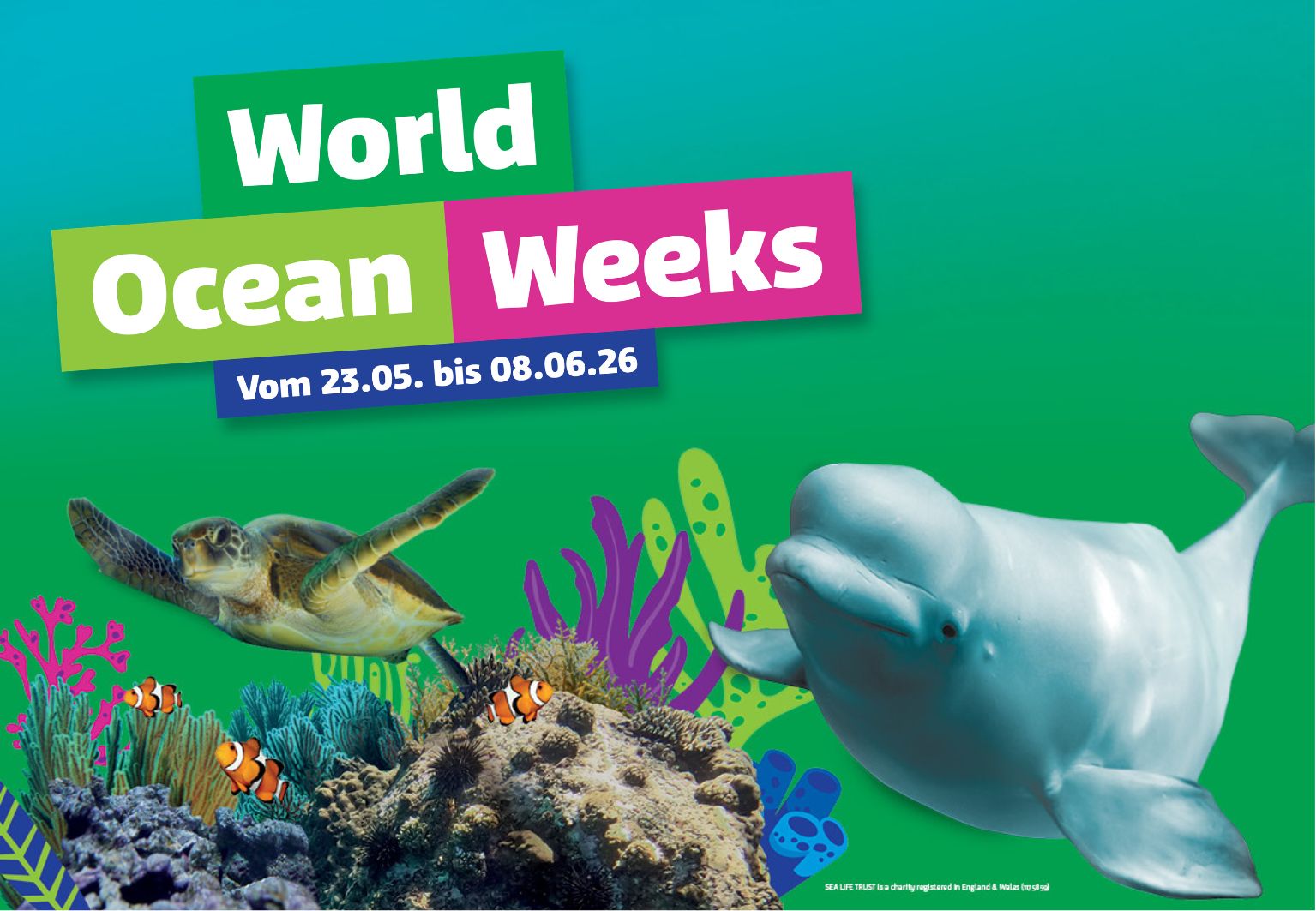 Ferientipp mit Gewinnspiel | Pfingstferien genießen und Gutes tun im SEA LIFE München