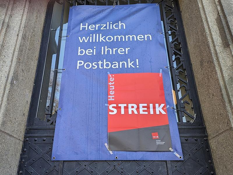 Verdi kündigt weitere Streiks bei der Postbank an