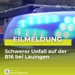Eilmeldung | Schwerer Verkehrsunfall auf der B16 bei Lauingen – Mehrere Motorräder beteiligt