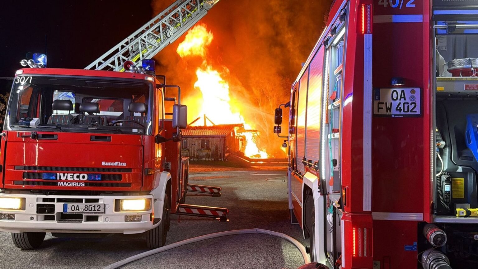 Bekannte Alpe Mohr bei Oberstaufen bis auf die Grundmauern abgebrannt – Großeinsatz mit über 100 Einsatzkräften