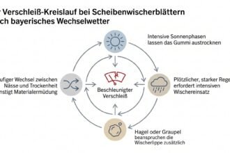 Warum bayerisches Wechselwetter Scheibenwischerblätter schneller verschleißen lässt