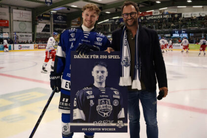 EV Lindau: Corvin Wucher erreicht 250. Pflichtspiel