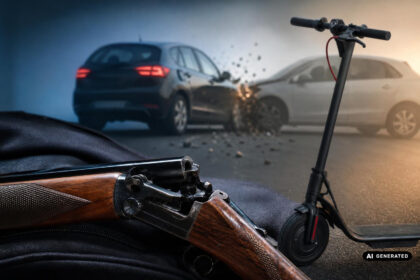 Polizei Neuburg: Unfälle, Flinte und schneller E-Scooter