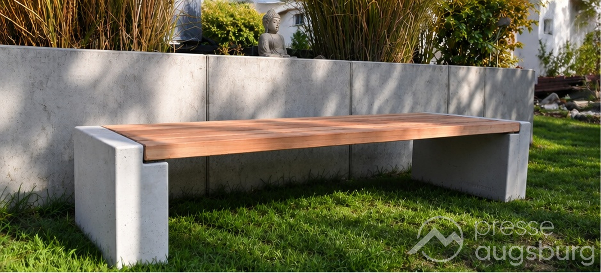 Wandel Primus XL Gartenbank aus Sichtbeton und Lärchenholz im Praxistest